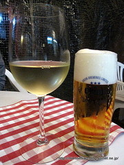 グラスワイン白&オリオン生ビール