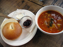 ベーグルプレート+スープ